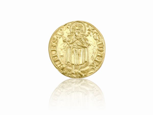 Fiorino d'oro della Città di Firenze in oro 24 kt  - Asta I gioielli di Rosa Segreto Annigoni - Associazione Nazionale - Case d'Asta italiane