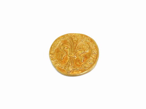Fiorino d'oro della Città di Firenze in oro 24 kt  - Asta I gioielli di Rosa Segreto Annigoni - Associazione Nazionale - Case d'Asta italiane