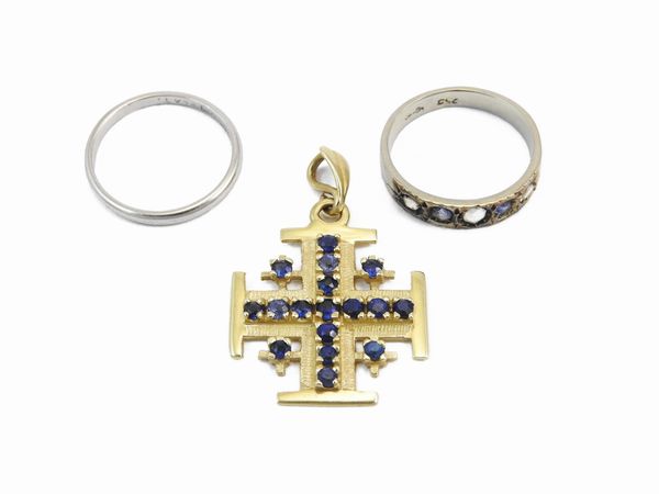 Lotto di accessori in oro e platino  - Asta I gioielli di Rosa Segreto Annigoni - Associazione Nazionale - Case d'Asta italiane
