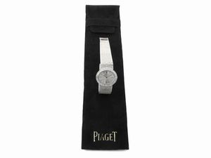 Piaget, orologio da polso per donna in oro bianco con diamanti  - Asta I gioielli di Rosa Segreto Annigoni - Associazione Nazionale - Case d'Asta italiane