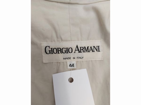 Giorgio Armani - Giacchina in cotone color ghiaccio  - Asta Vintagemania - Associazione Nazionale - Case d'Asta italiane