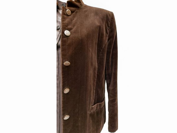 Valentino - Giaccia trapuntata in velluto marrone  - Asta Vintagemania - Associazione Nazionale - Case d'Asta italiane