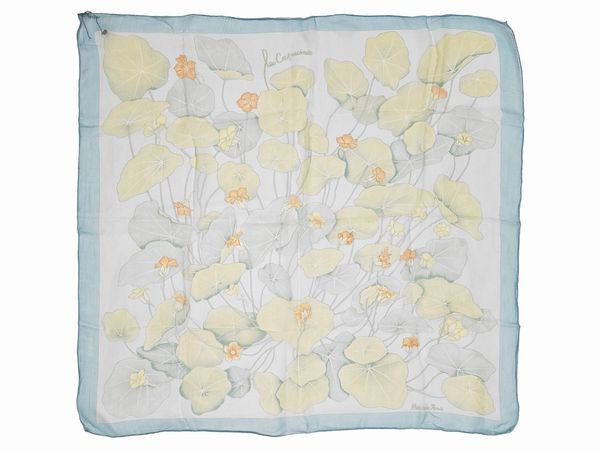 Hermès - Foulard Les Capucines in chiffon di seta  - Asta Vintagemania - Associazione Nazionale - Case d'Asta italiane