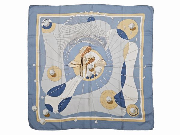 Hermès - Foulard in seta Swing by Julia Abadie 1979  - Asta Vintagemania - Associazione Nazionale - Case d'Asta italiane