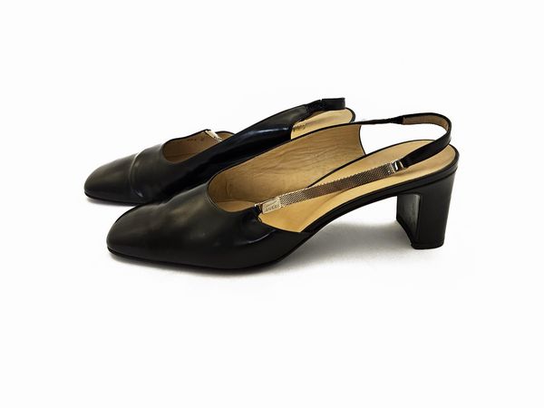 Gucci - Decollet� in vitello spazzolato nero  - Asta Vintagemania - Associazione Nazionale - Case d'Asta italiane