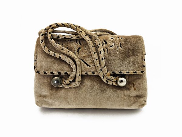 Borsetta a mano in velluto, Cesare Piccini Firenze  - Asta Vintagemania - Associazione Nazionale - Case d'Asta italiane