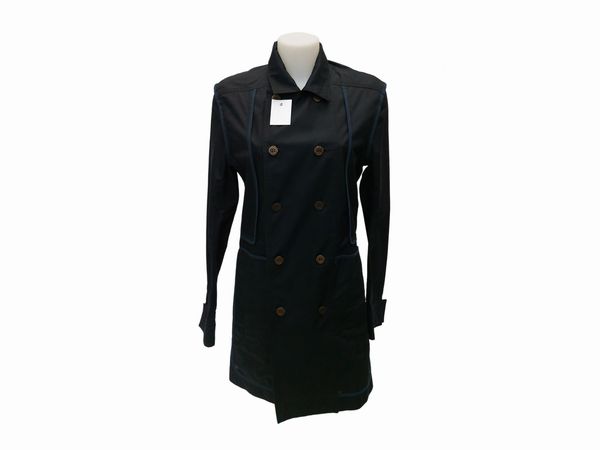 Roberto Cavalli - Trench da uomo in cotone blu  - Asta Vintagemania - Associazione Nazionale - Case d'Asta italiane