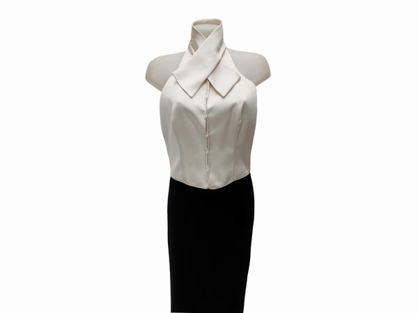 Giorgio Armani - Top in seta doppia color panna  - Asta Vintagemania - Associazione Nazionale - Case d'Asta italiane