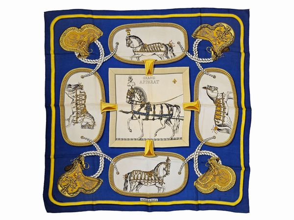 Hermès - Foulard in seta Grand Apparat by Hacques Eudel  - Asta Vintagemania - Associazione Nazionale - Case d'Asta italiane