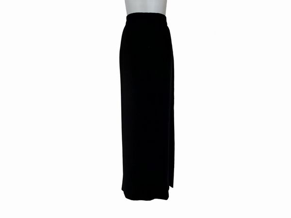 Valentino - Gonna lunga da sera in velluto nero  - Asta Vintagemania - Associazione Nazionale - Case d'Asta italiane