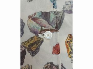 Hermès - Camicia Mineraux in seta by Hugo Grygkar  - Asta Vintagemania - Associazione Nazionale - Case d'Asta italiane