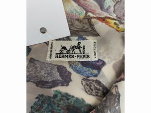 Hermès - Camicia Mineraux in seta by Hugo Grygkar  - Asta Vintagemania - Associazione Nazionale - Case d'Asta italiane