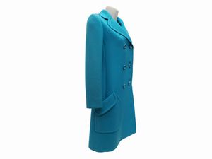 Guy Laroche - Cappottino in lana turchese  - Asta Vintagemania - Associazione Nazionale - Case d'Asta italiane