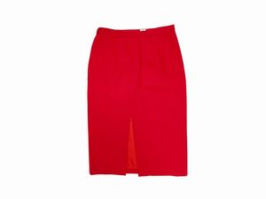 Moschino - Tailleur in lana rossa  - Asta Vintagemania - Associazione Nazionale - Case d'Asta italiane