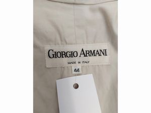 Giorgio Armani - Giacchina in cotone color ghiaccio  - Asta Vintagemania - Associazione Nazionale - Case d'Asta italiane
