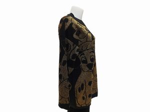 Iceberg - Maxi maglia Disney in lana nera e lamé oro  - Asta Vintagemania - Associazione Nazionale - Case d'Asta italiane