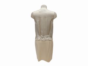 Moschino Couture - Gonna e gilet in lana beige  - Asta Vintagemania - Associazione Nazionale - Case d'Asta italiane