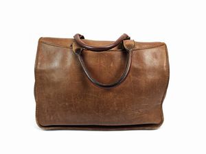 Gherardini - Borsa a spalla in pelle color cuoio  - Asta Vintagemania - Associazione Nazionale - Case d'Asta italiane