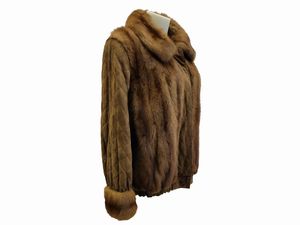 Giubbotto in suede trapuntato e pelliccia di visone  - Asta Vintagemania - Associazione Nazionale - Case d'Asta italiane