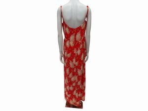 Abito lungo con giacchina in seta rossa, Rossana Massetti, Firenze  - Asta Vintagemania - Associazione Nazionale - Case d'Asta italiane
