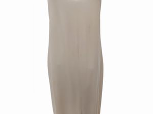 Abito sartoriale lungo in seta color panna, Alta Moda Massetti, Firenze  - Asta Vintagemania - Associazione Nazionale - Case d'Asta italiane