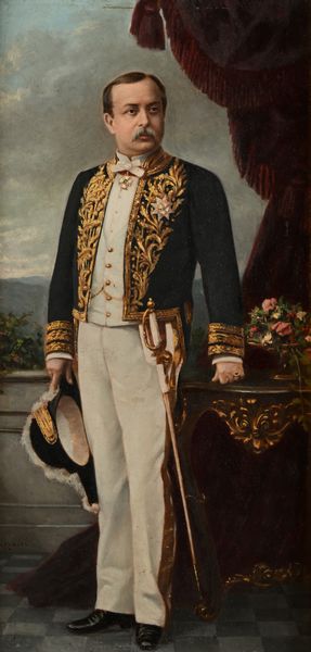 Domenico Mazzoni : Ritratto del Marchese Emanuele Beccaria Incisa di S. Stefano ambasciatore di Sua Maestà  - Asta Dipinti del XIX e XX secolo - Associazione Nazionale - Case d'Asta italiane