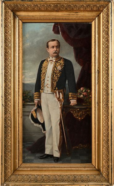 Domenico Mazzoni : Ritratto del Marchese Emanuele Beccaria Incisa di S. Stefano ambasciatore di Sua Maestà  - Asta Dipinti del XIX e XX secolo - Associazione Nazionale - Case d'Asta italiane