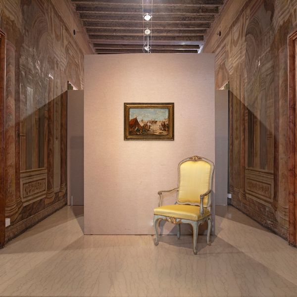 Eugène Fromentin : Accampamento arabo nei pressi delle mura di una citt�  - Asta Dipinti del XIX e XX secolo - Associazione Nazionale - Case d'Asta italiane