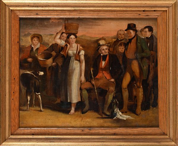 Sir David Wilkie Attribuito a : Ritratto di Sir Walter Scott e della sua famiglia  - Asta Dipinti del XIX e XX secolo - Associazione Nazionale - Case d'Asta italiane