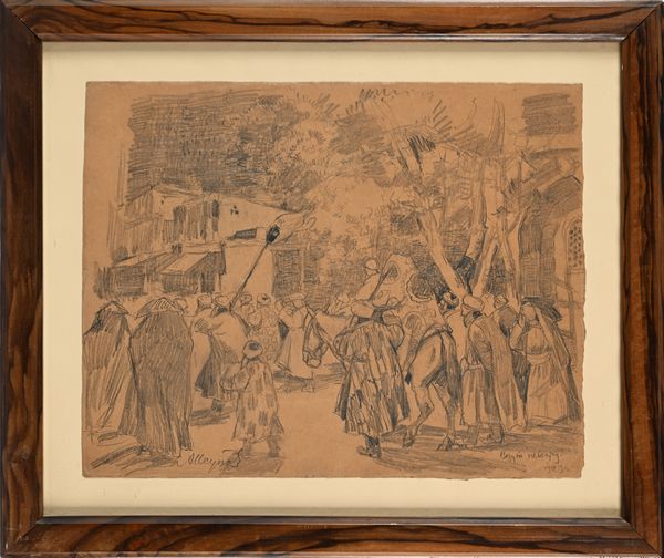 Alessio Issupoff : Processione a Samarcanda  - Asta Dipinti del XIX e XX secolo - Associazione Nazionale - Case d'Asta italiane