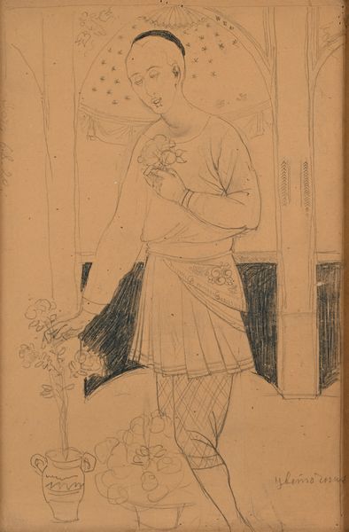 Alessio Issupoff : Viatka (Russia), studio di donna in interno con vasi di fiori  - Asta Dipinti del XIX e XX secolo - Associazione Nazionale - Case d'Asta italiane