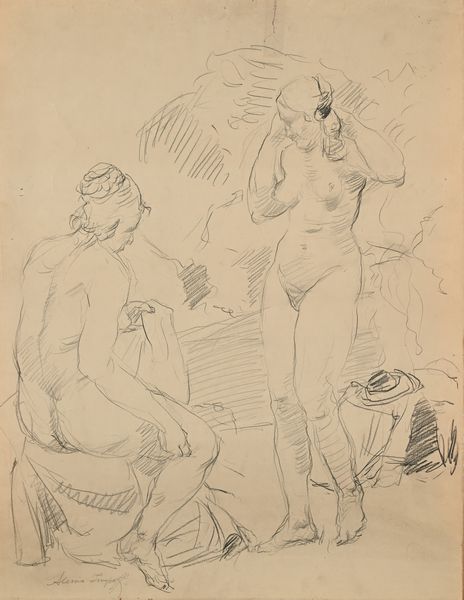 Alessio Issupoff : Due nudi di donna  - Asta Dipinti del XIX e XX secolo - Associazione Nazionale - Case d'Asta italiane