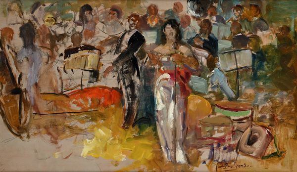 Alfredo Del Sordo : La cantante e il complesso musicale  - Asta Dipinti del XIX e XX secolo - Associazione Nazionale - Case d'Asta italiane