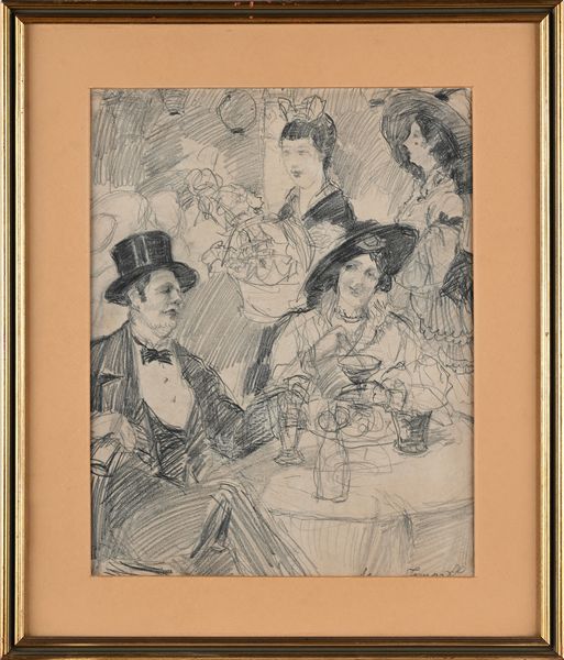 Alessio Issupoff : Ore liete  - Asta Dipinti del XIX e XX secolo - Associazione Nazionale - Case d'Asta italiane