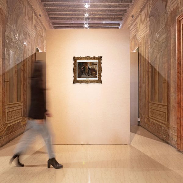 Vincenzo Montefusco : Il rimprovero della moglie  - Asta Dipinti del XIX e XX secolo - Associazione Nazionale - Case d'Asta italiane