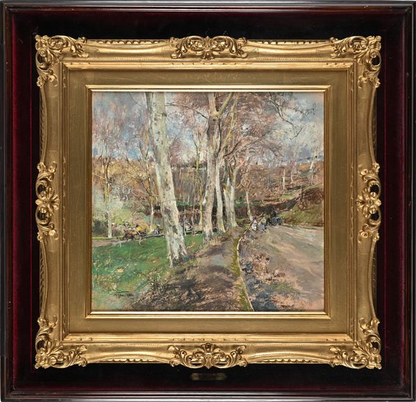 Giuseppe Casciaro : Via dei Canapi / Napoli / 18 gennaio 1900  - Asta Dipinti del XIX e XX secolo - Associazione Nazionale - Case d'Asta italiane