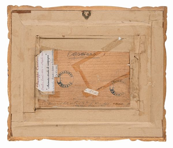 Giuseppe Casciaro : Ischia, passeggio lungo la pineta  - Asta Dipinti del XIX e XX secolo - Associazione Nazionale - Case d'Asta italiane