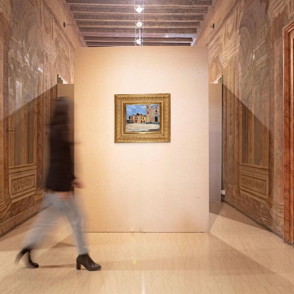 Eugenio Viti : Piazza a Massalubrense  - Asta Dipinti del XIX e XX secolo - Associazione Nazionale - Case d'Asta italiane