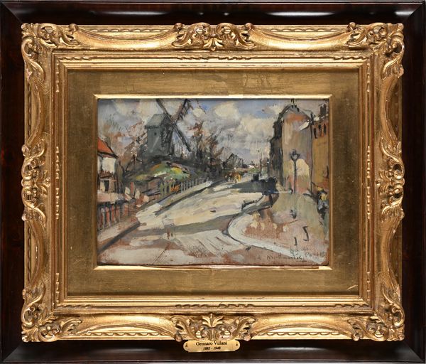 Gennaro Villani : A Montmatre  - Asta Dipinti del XIX e XX secolo - Associazione Nazionale - Case d'Asta italiane