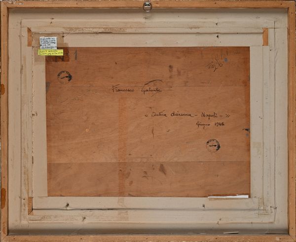 Francesco Galante : 'Antica d�rsena - Napoli - Giugno 1946'	  - Asta Dipinti del XIX e XX secolo - Associazione Nazionale - Case d'Asta italiane