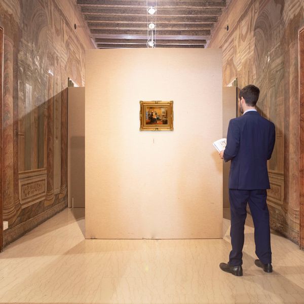 Giovanni Panza : Nello studio del pittore  - Asta Dipinti del XIX e XX secolo - Associazione Nazionale - Case d'Asta italiane