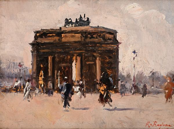 Raffaele Ragione : Parigi, 'Arc de l'Etoile'  - Asta Dipinti del XIX e XX secolo - Associazione Nazionale - Case d'Asta italiane