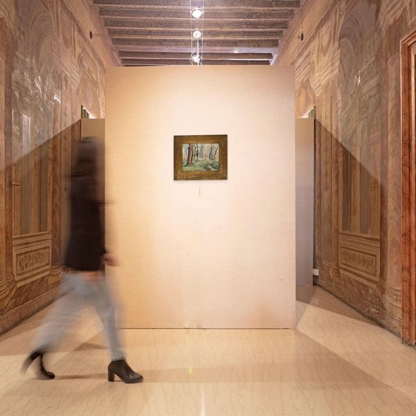 Scuola irlandese seconda metà del XIX secolo : Bosco a Grottaferrata  - Asta Dipinti del XIX e XX secolo - Associazione Nazionale - Case d'Asta italiane