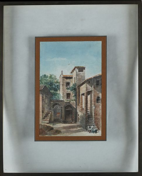 Scuola Italiana fine del XIX inizi del XX secolo : Due vedute di paese  - Asta Dipinti del XIX e XX secolo - Associazione Nazionale - Case d'Asta italiane