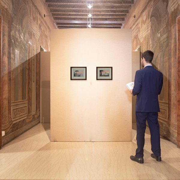 SCUOLA DI POSILLIPO : 'Napoli veduta da Posillipo' e 'Napoli veduta da sud'  - Asta Dipinti del XIX e XX secolo - Associazione Nazionale - Case d'Asta italiane