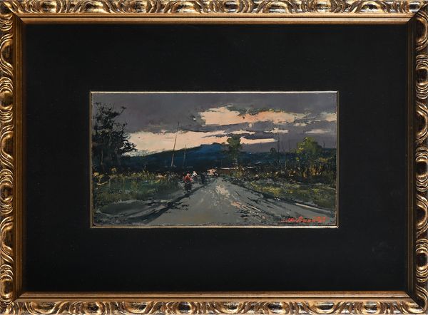 Ezelino Briante : Ritorno dai campi  - Asta Dipinti del XIX e XX secolo - Associazione Nazionale - Case d'Asta italiane