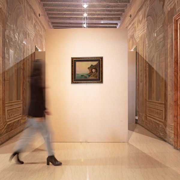 Nicolas De Corsi : Paesaggio costiero  - Asta Dipinti del XIX e XX secolo - Associazione Nazionale - Case d'Asta italiane