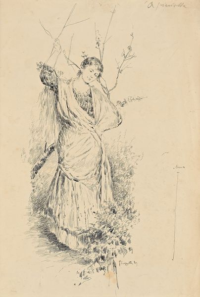 Pietro Scoppetta : 'a Picciotta'  - Asta Dipinti del XIX e XX secolo - Associazione Nazionale - Case d'Asta italiane