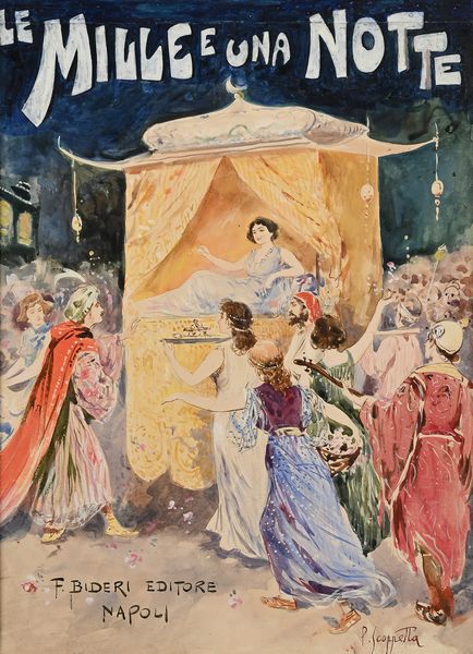 Pietro Scoppetta : 'Le mille e una notte'  - Asta Dipinti del XIX e XX secolo - Associazione Nazionale - Case d'Asta italiane
