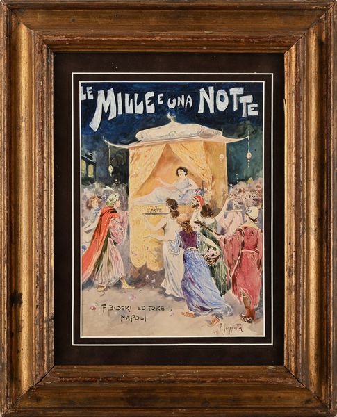 Pietro Scoppetta : 'Le mille e una notte'  - Asta Dipinti del XIX e XX secolo - Associazione Nazionale - Case d'Asta italiane